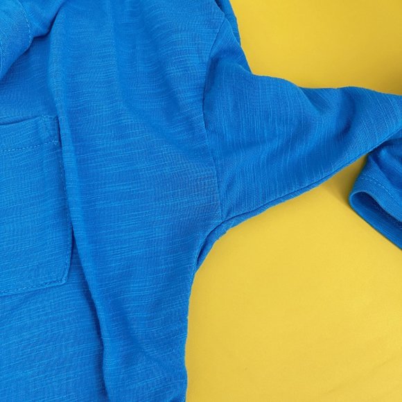 American Eagle Top with Bottom Front Tie and Convertible Sleeves, Light Blue, M - Picture 6 of 12